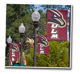 photo of ULM banners on campus